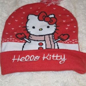 Hello Kitty Red and White Adult or Kids Beanie